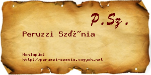 Peruzzi Szénia névjegykártya